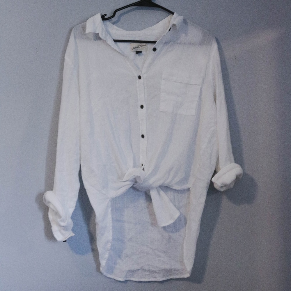 Button up, two way wearing top